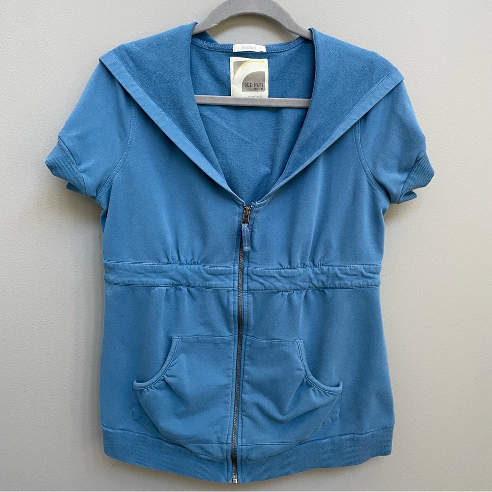 Old Navy Maternity Short Sleeve Zip-Up Hoodie - Size Medium